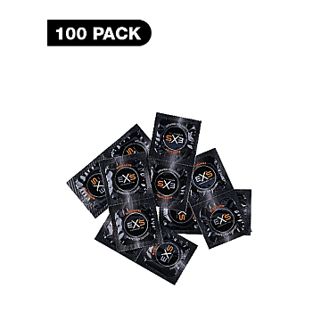 Exs Black Latex Condoms 100pcs