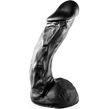 Curved XXL Realistic Dildo AB66 28 cm - All Black