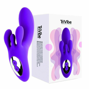 Feelztoys Trivibe G-Spot Vibrator with Clitoral & Labia Stimulation (Purple)
