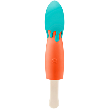 Popsicle Silicone Rechargeable Vibrator (Orange/Blue) - NMC - Waterrpoof