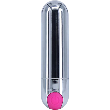 Strong Bullet Vibrator Silver/Pink USB 10 Function