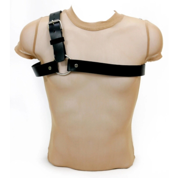 Men's Fetish Harness with One Shoulder Grip