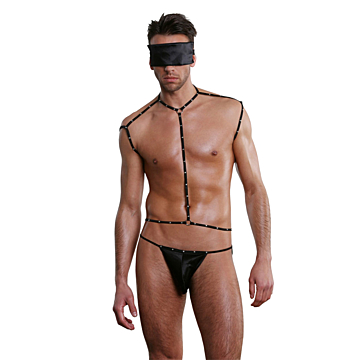 Sunspice Men's Black Chest Harness Set