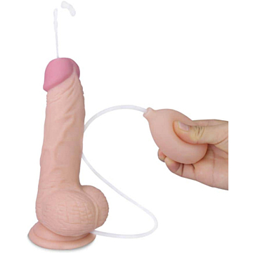 Lovetoy Soft Ejaculation Cock With Balls 20 cm - Flesh - Realistic Penis
