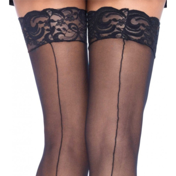 Sheer Stockings With Backseam