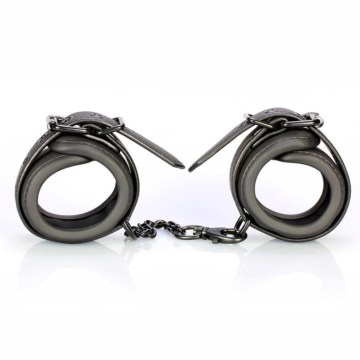 INTOYOU Black Shadow Handcuffs (Vegan Leather)
