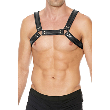 Leather Bulldog Harness with Buckles