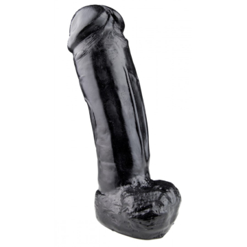 Super Black Vinyl Dildo AARON 24 x 7.4cm