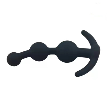 Silicon Butt Plug Luzzo with Balls 13 cm - Black