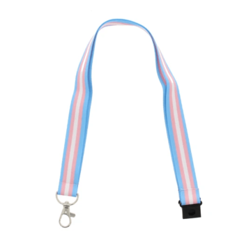 Transgender Lanyard with Keyhook - Blue