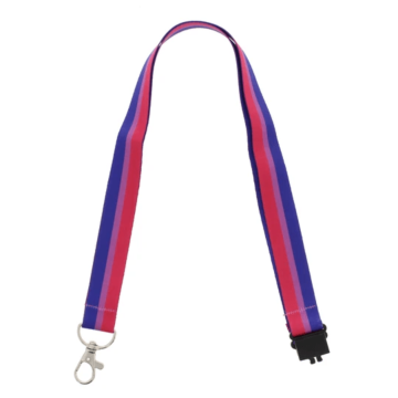 Bi Pride Lanyard w/ Keyhook - Multi Color