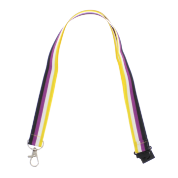 Yellow Non-Binary Lanyard with Keyhook