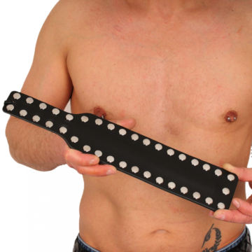 Leather Paddle - 37 metal rivets - 38cm X 7.50cm