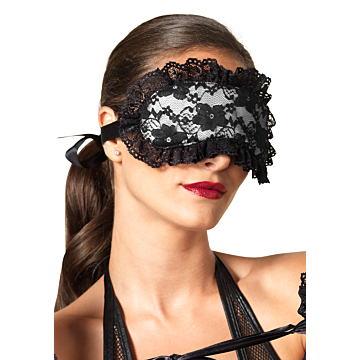 Leg Avenue Satin Eye Mask with Lace Trim