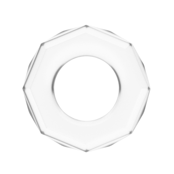 Power Plus Octagon Cock Ring (Transparent) - Lovetoy