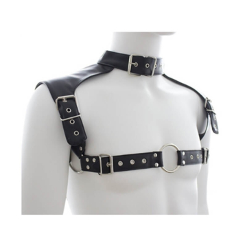 Optor Black Harness and Collar