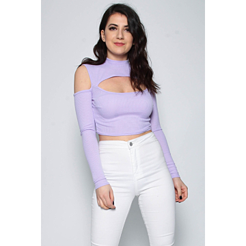 Amethyst Cut Out Crop Top