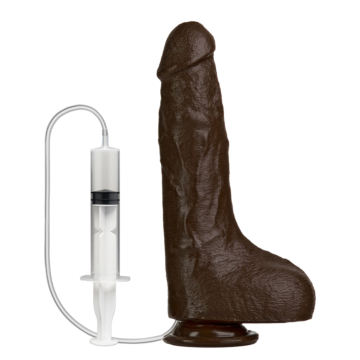 The Realistic Cock Squirting With Removable Vac-U-Lock Suction Cup Black Os