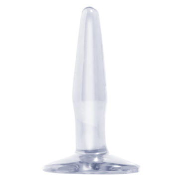 Basix Rubber Works Mini Butt Plug Transparent 4.25in