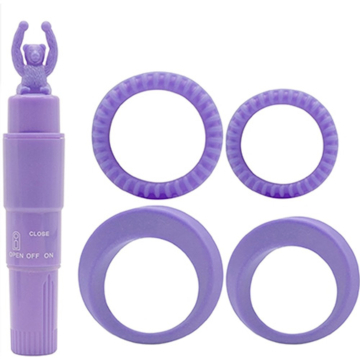 See You Couple Kit Cock Ring Set (Purple) - Dreamtoys