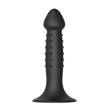 Dreamtoys Nubbed Plug: Black with Suction Cup