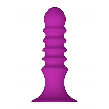 DREAM TOYS RIBBED PLUG WITH SUCTION CUP