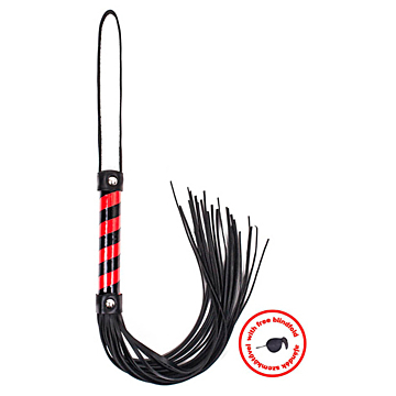 
Whip black_red leather with blindfold