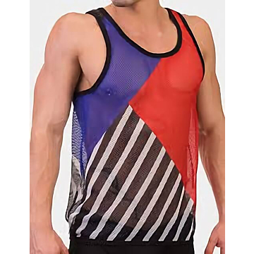 Barcode Berlin Miro Tank: Black Blue Red