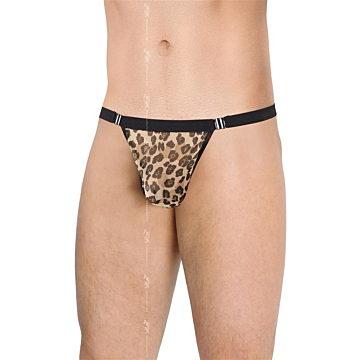 SoftLine Mens Leopard Thong - Orange