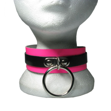 BULLET69 Pink Leather Collar