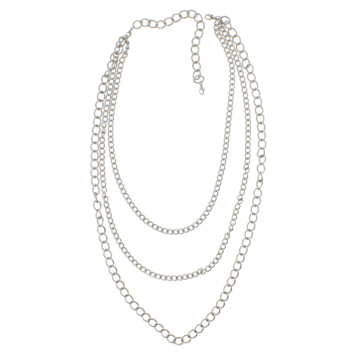 Silver Triple Strand Necklace