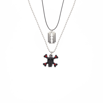 Razorblade Necklace Set by Black Skull.