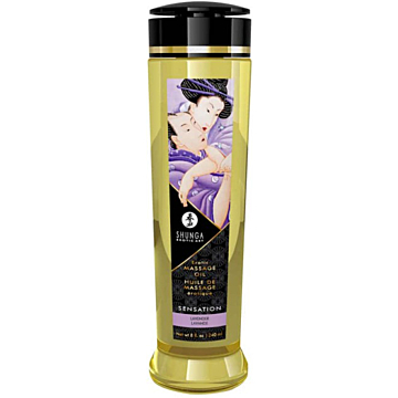 Shunga Erotic Massage Sexual Gel 240 ml - Lavender - Organic Sensual Oil