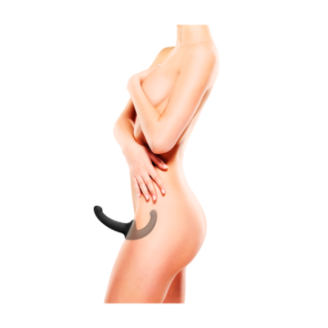 Silicone Strapless Strapon - Black