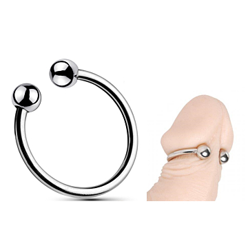 Metal Ring for the head of the Penis, Silver, 3 cm