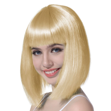 Wig Blond with bob and bangs