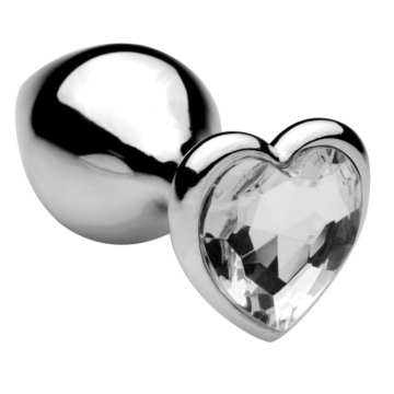 Toyz4lovers Heart Jewel Plug in Clear Aluminium.