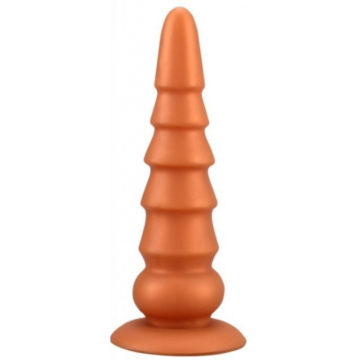 Butt Plug Pagoda 23 cm (Gold) - Wolf - Silicone Anal Plug