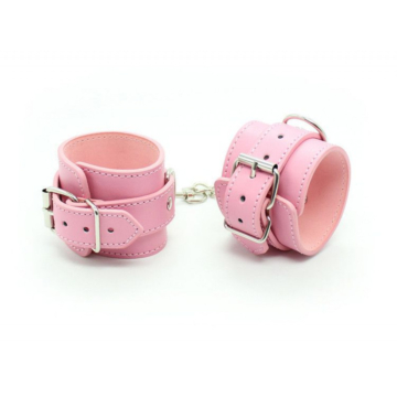 Toyz4lovers Genuine Leather Pink Cuffs Belt