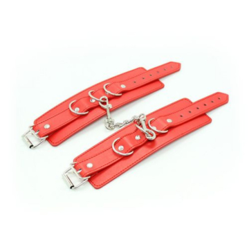 Toyz4lovers Red Leather Cuffs Belt