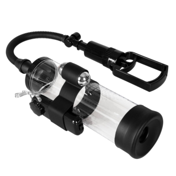 Penis Power pump MAX Vibrating - Black&Clear