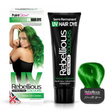 Neon UV Green Hair Dye