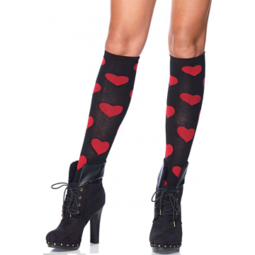 Love Sick heart knee highs