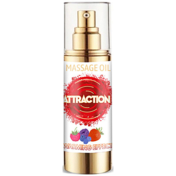 Attraction Mai Aphrodisiac Warming Massage Oil with Pheromones 30 ml - Red Fruits - Erotic Gel