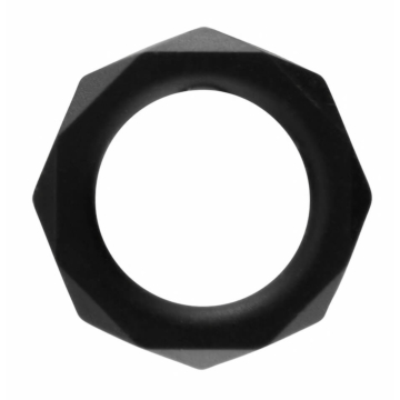 The Cocktagon Cock Ring L Black - Rock Rings - Silicone