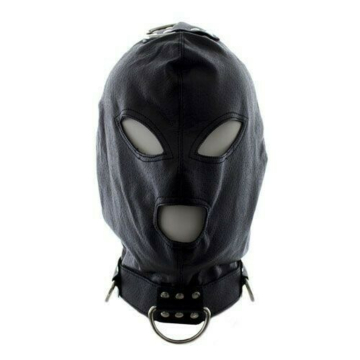 Bondage Hook Mask+Collar BLACK