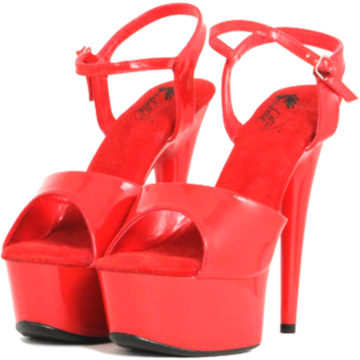 Red Patent Pump Sandals