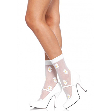 Sheer woven daisy anklets