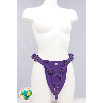 Carmen Rivera Official Strapon Harness Violet Vegan Leather