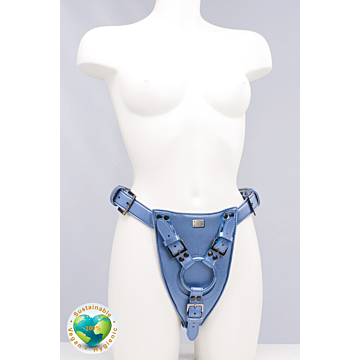 Carmen Rivera Official Strapon Harness Light Blue Vegan Leather